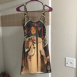 Mucha La Trappistine Bodycon Dress - size small